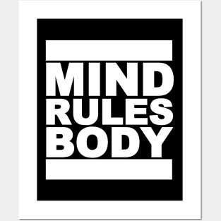 Mind Rules Body bold black blocks / Mindset Mentality Posters and Art